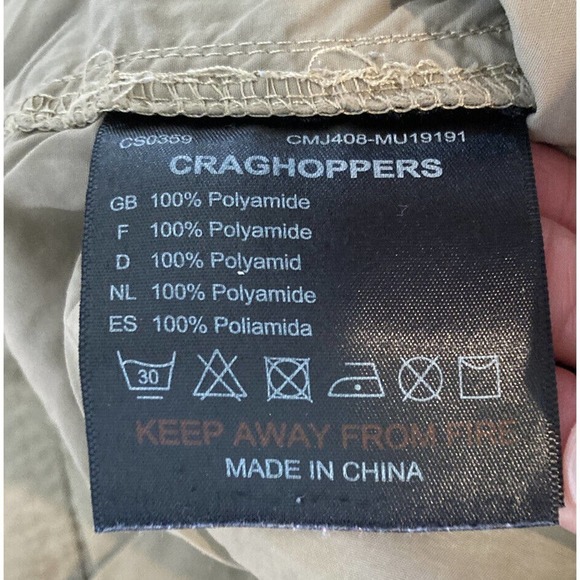 Craghoppers Zip Pocket Shorts Size 32 Men’s Khaki - Picture 5 of 10